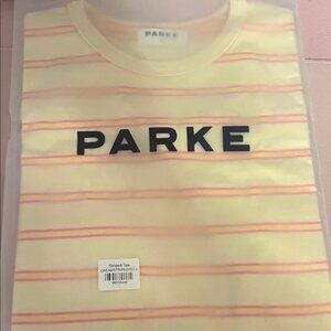 Parke Cream Stripe Tshirt Large